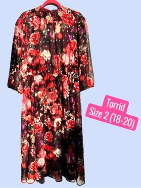 Torrid Sheer Floral Dress